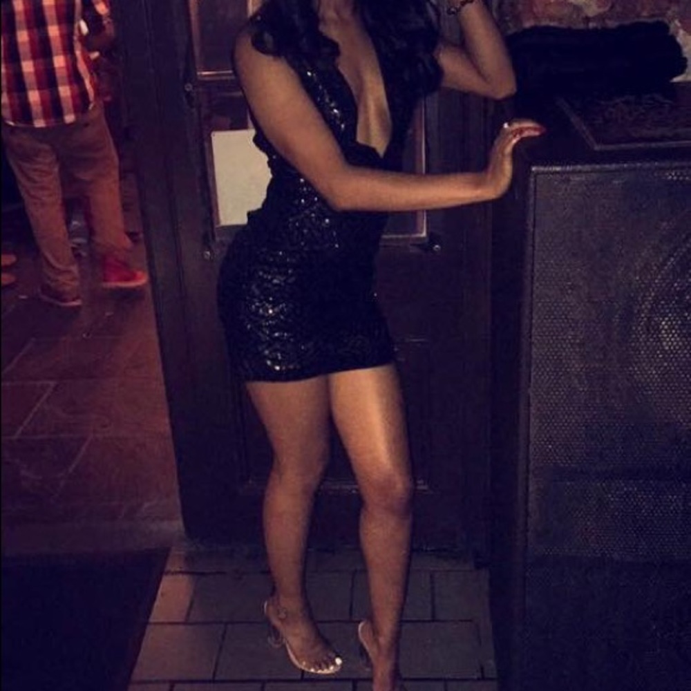 Black Sequin party dress